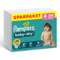 Preview: Vorderseite einer Packung Pampers Baby Dry Größe 4.